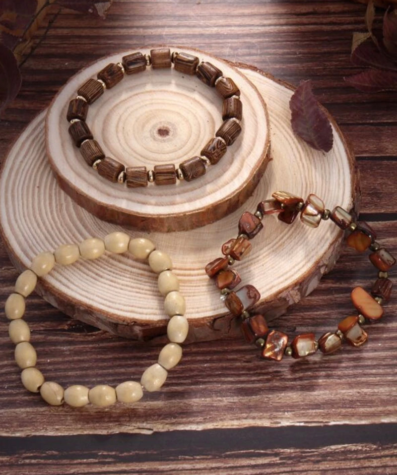 3pcs Wooden Beaded Bracelet