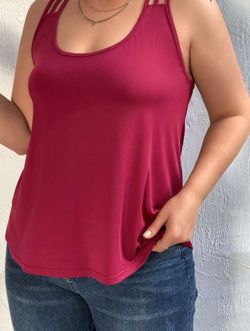 Contrast Guipure Lace Tank Top – Thick&Sassy
