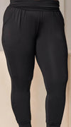 Black Plus Size High Waist Pocketed Skinny Pants