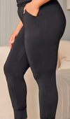 Black Plus Size High Waist Pocketed Skinny Pants