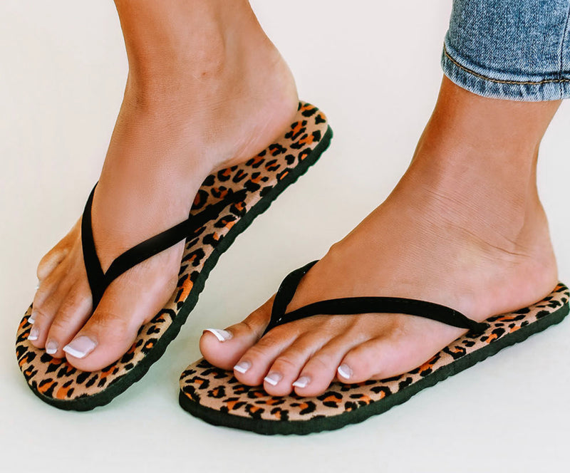 Leopard Print Non-slip Flip Flops