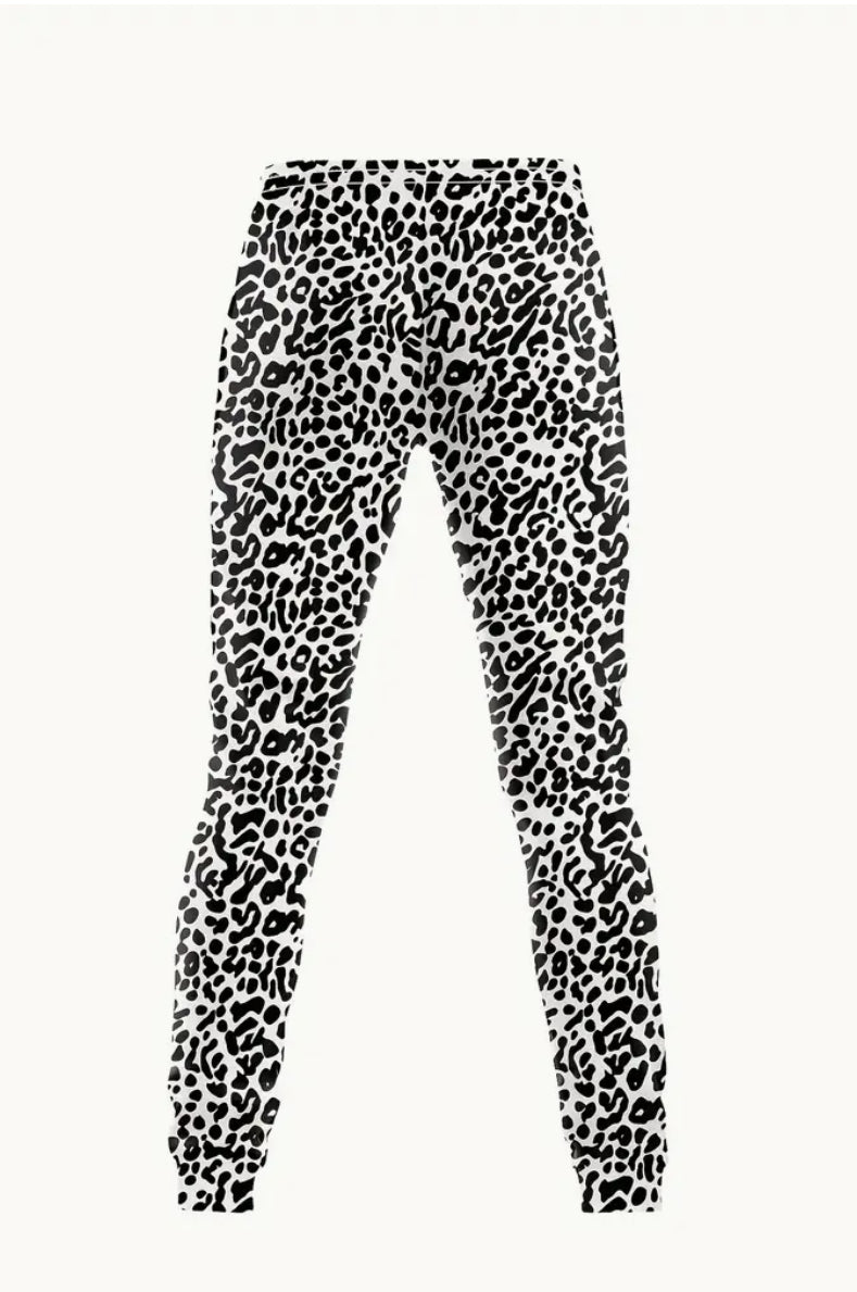 Leopard Print Drawstring Pants