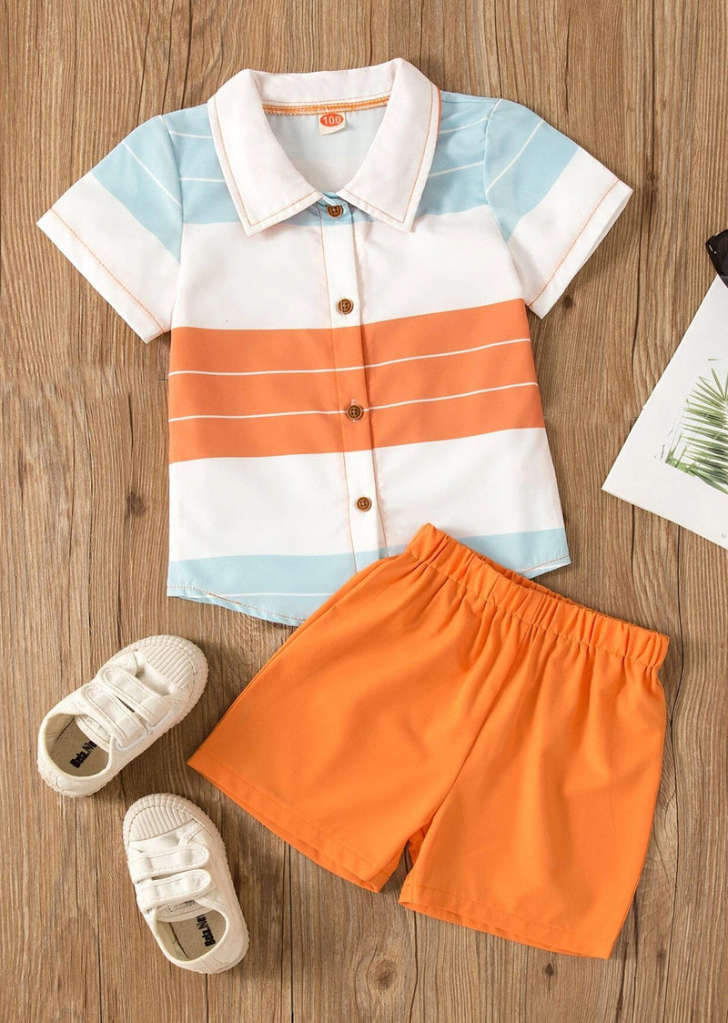 Striped Shirt & Shorts