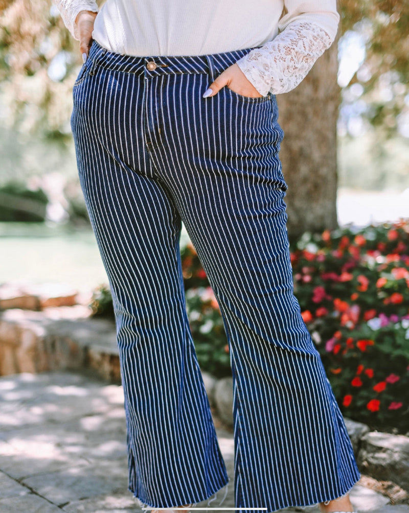 Dark Striped Jeans