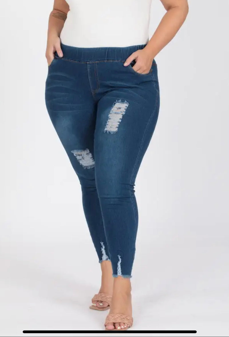 Jeggings with holes