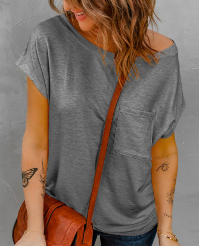 Gray Pocket Tee